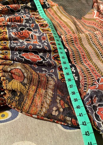 Bohem Desenli Uzun Kollu Kadın Elbise - Görsel 5