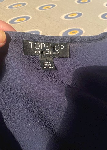 Kadın Lacivert V Yaka Dökümlü Bluz - Görsel 3