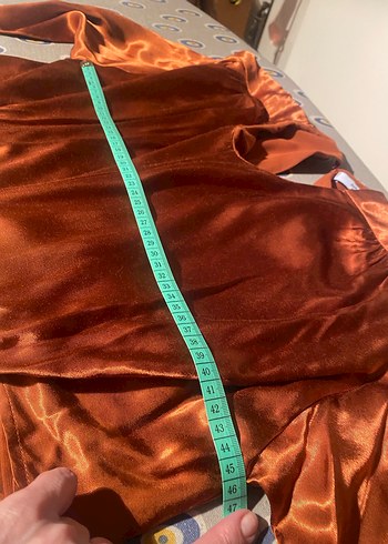 Drapeli saten bluz - Görsel 5