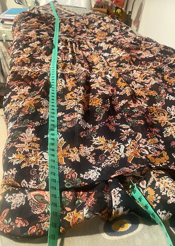 V Yaka Bağcıklı Bohem Uzun Elbise - Görsel 8