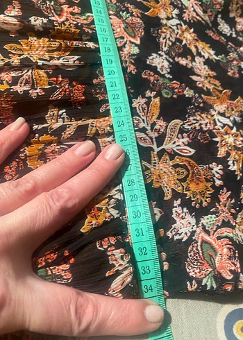 V Yaka Bağcıklı Bohem Uzun Elbise - Görsel 7