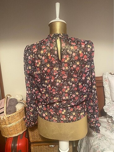H&M Siyah çiçekli