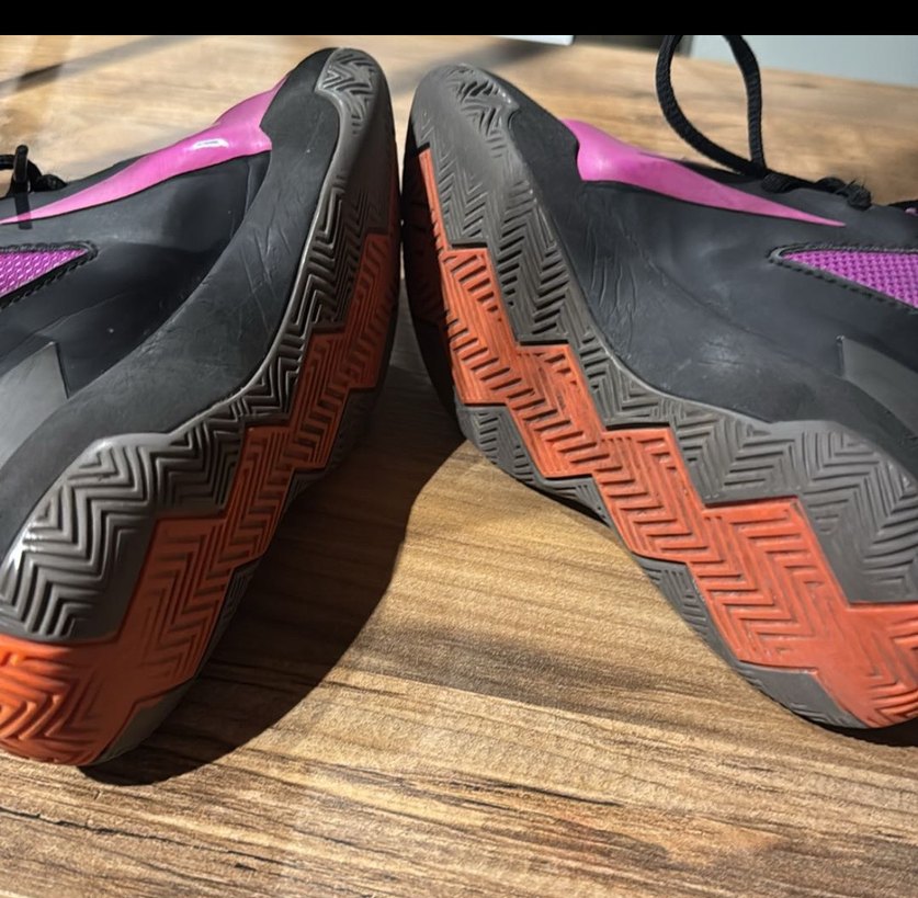 Pembe Siyah Bağcıklı Basketbol Ayakkabısı - Görsel 5