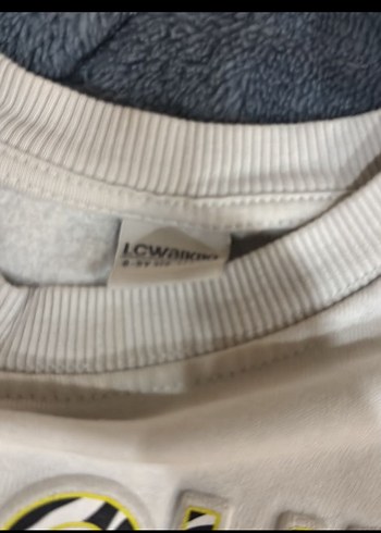 Beyaz Pamuklu Baskılı Kadın Sweatshirt - Görsel 5