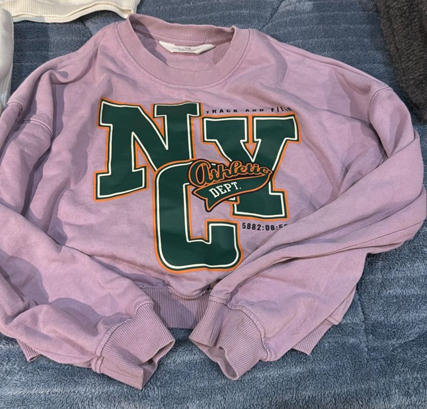 Beyaz Pamuklu Baskılı Kadın Sweatshirt - Görsel 3