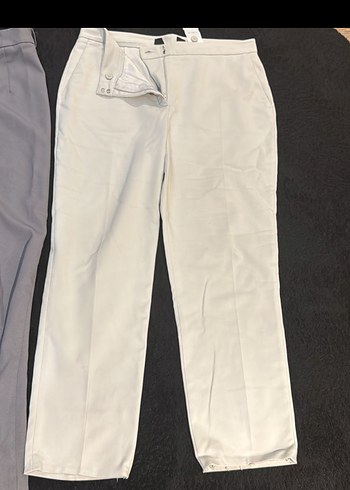 Kadın Gri Kumaş Pantolon - Regular Fit - Görsel 3