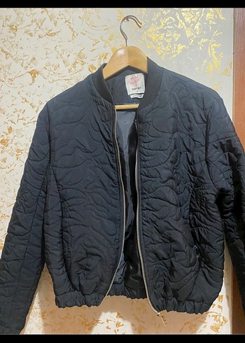 Koton Siyah Fermuarlı Midi Ceket - Görsel 2