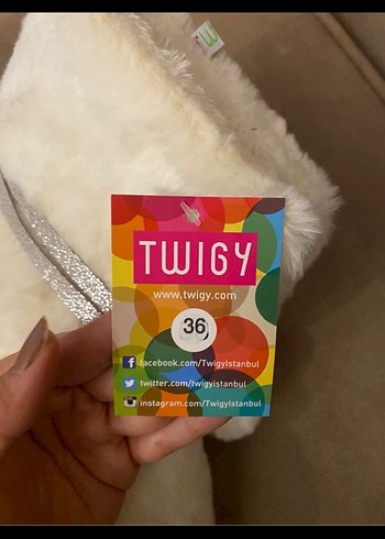 Twigy Beyaz Kürklü Sıcak Ev Terliği - Görsel 3