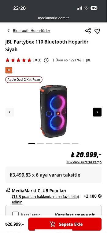 JBL Partybox 110 - Görsel 8