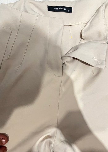 Trendyol & Milla Bej Midi Kadın Kumaş Pantolon