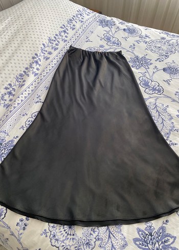 m Beden siyah Renk Uzun Saten Etek