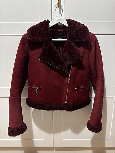 Pull&bear içi kürklü suni süet ceket - Görsel 2