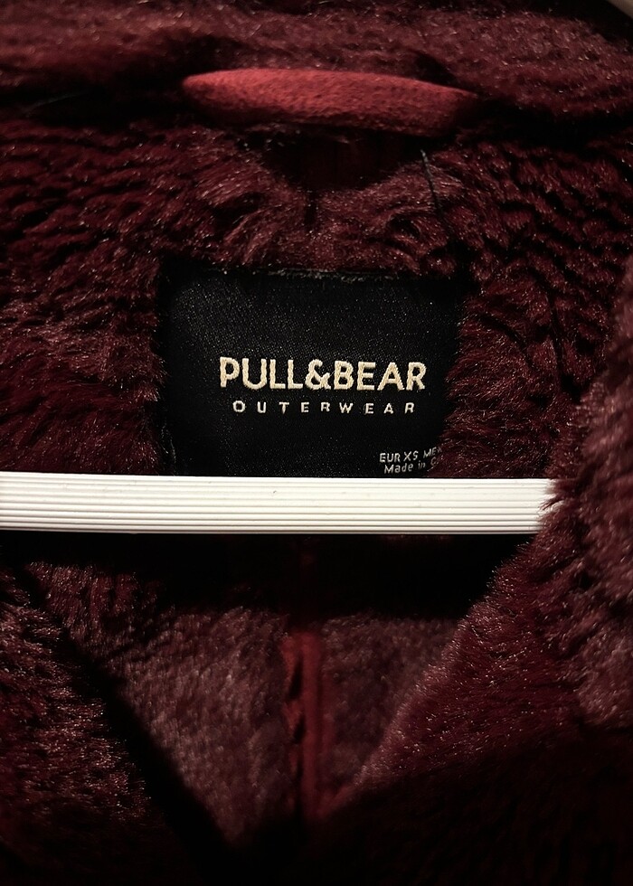 Pull&bear içi kürklü suni süet ceket - Görsel 4