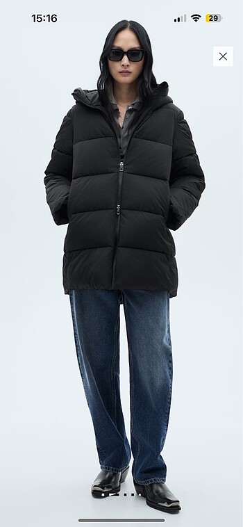 Mango şişme mont - Görsel 11