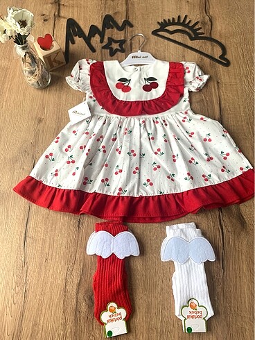 Kirazlı prenses elbise