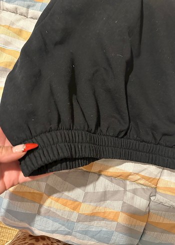 Zara Siyah Kolsuz Crop Top Yüksek Yaka - Görsel 5