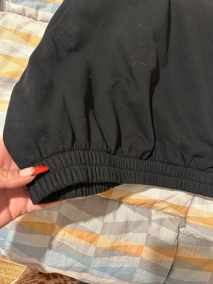 Zara Siyah Kolsuz Crop Top Yüksek Yaka - Görsel 5