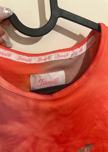 Kadın Kırmızı Batik Desenli Atlet - Görsel 5