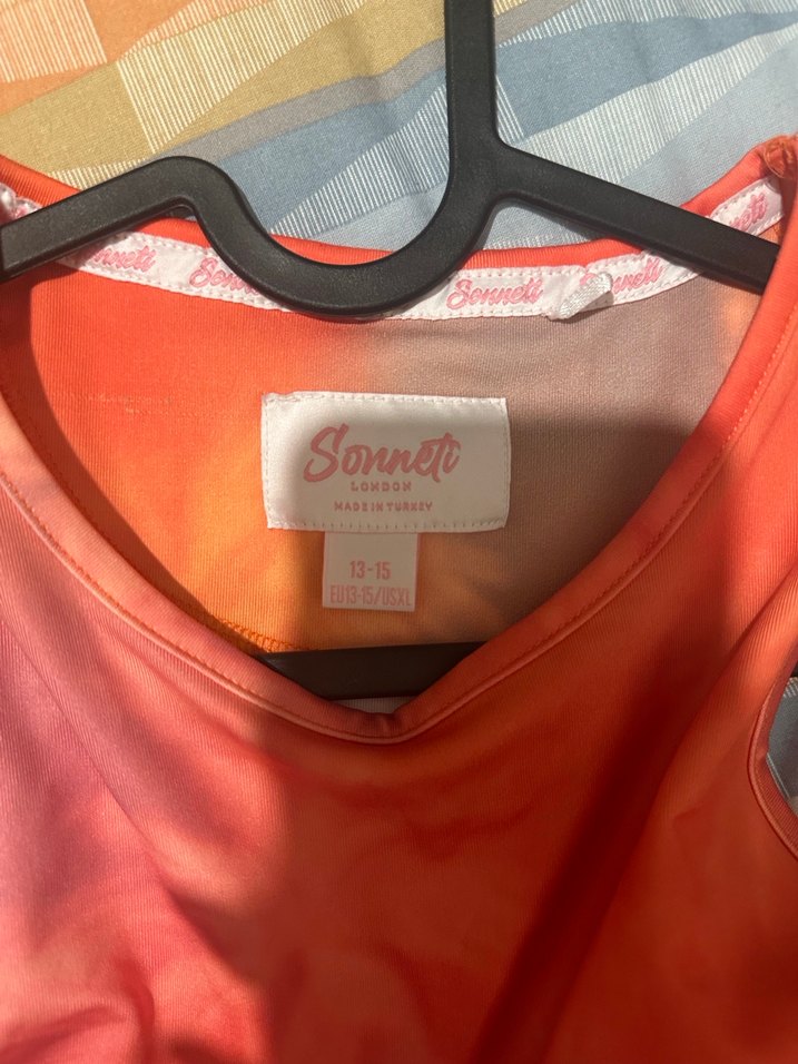 Kadın Kırmızı Batik Desenli Atlet - Görsel 3