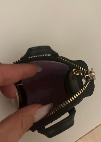 Siyah Fermuarlı Kadın Anahtarlık - Görsel 2