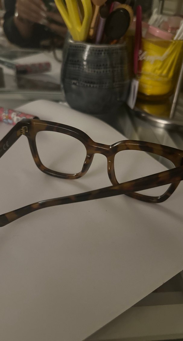 H&m camsız Kahverengi Transparan Klasik Kadın Gözlüğü - Görsel 4