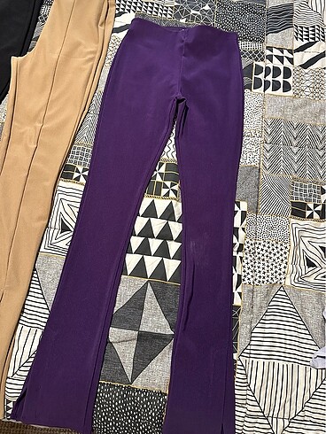 m Beden çeşitli Renk Zara 3 ayrı renk fitilli rahat pantolon