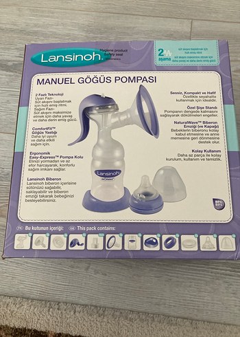 Lansinoh Mavi Manuel Göğüs Pompası - Görsel 3