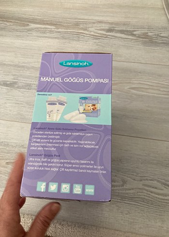 Lansinoh Mavi Manuel Göğüs Pompası - Görsel 2