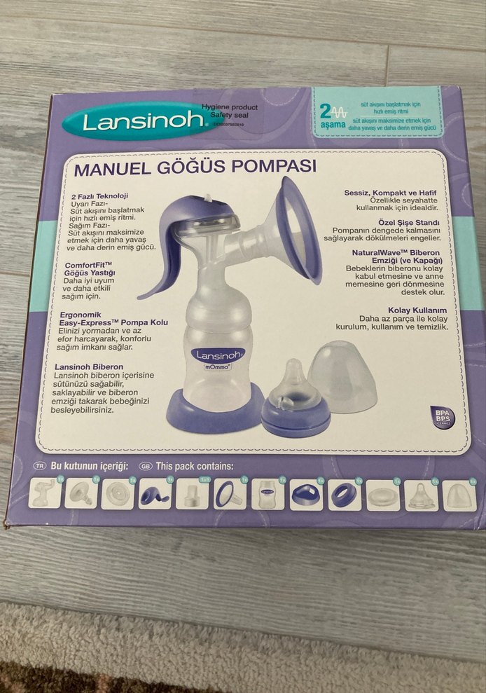 Lansinoh Mavi Manuel Göğüs Pompası - Görsel 3