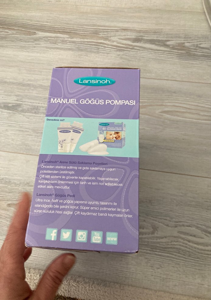 Lansinoh Mavi Manuel Göğüs Pompası - Görsel 2