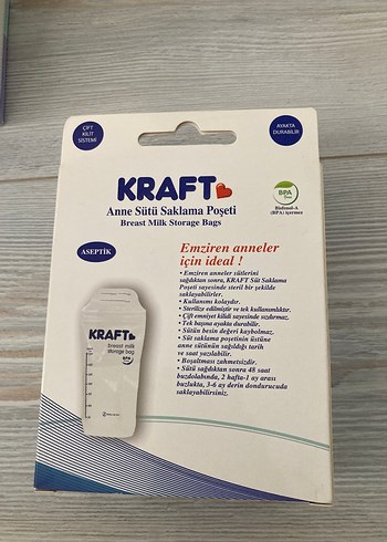 KRAFT Anne Sütü Saklama Poşeti 25'li - Görsel 3