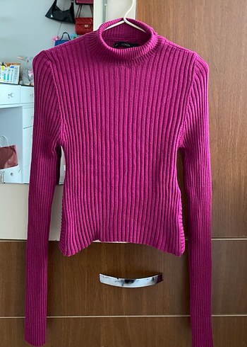 Sırt dekolteli triko kazak - Görsel 4