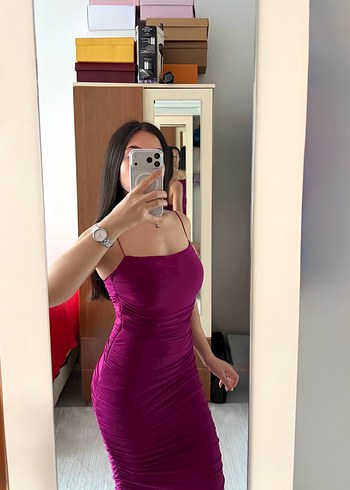 Askılı Midi Elbise - Görsel 2