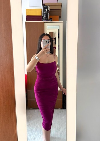 Askılı Midi Elbise - Görsel 3