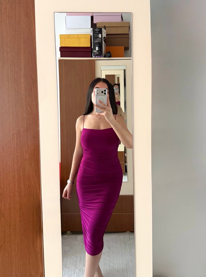 Askılı Midi Elbise - Görsel 5