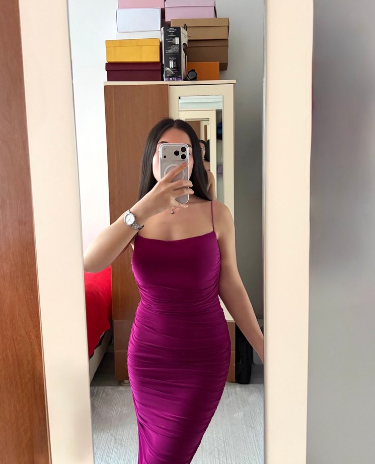 Askılı Midi Elbise - Görsel 4