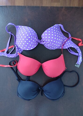 Puantiyeli&siyah bikini &kırmızı bikini