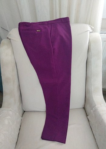Mor Regular Fit Kadın Kumaş Pantolon