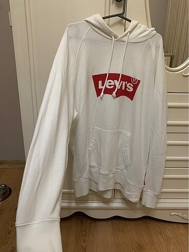 Levis LEVIS marka orijinal m beden beyaz sweatshirt