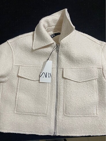 s Beden beyaz Renk Zara buklet bomber ceket