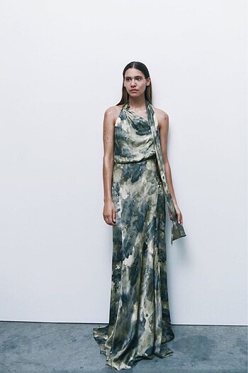 Zara batik desenli elbise