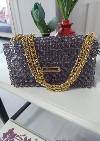 Beden mor Renk Diger Beaded Bohem Çanta Mor