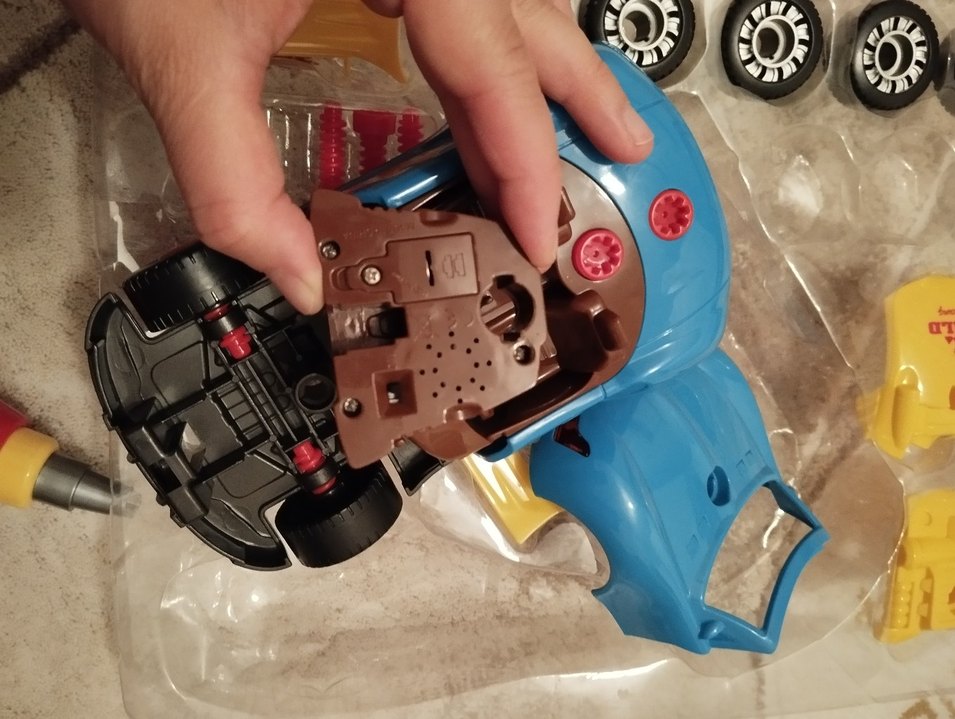 Mavi Oyuncak Araba Montaj Seti - Görsel 3