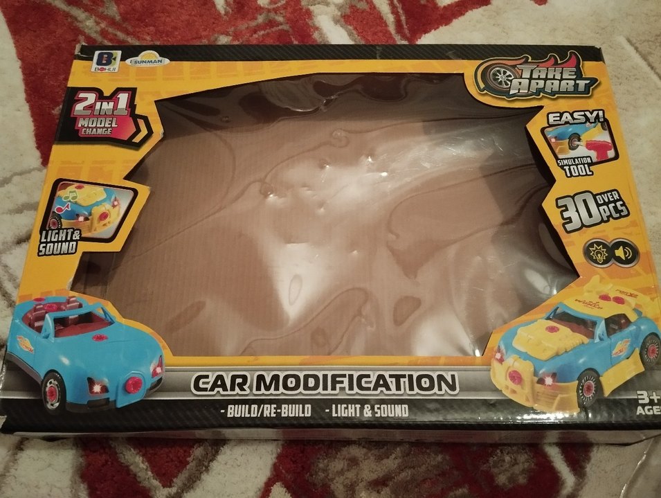 Mavi Oyuncak Araba Montaj Seti - Görsel 5