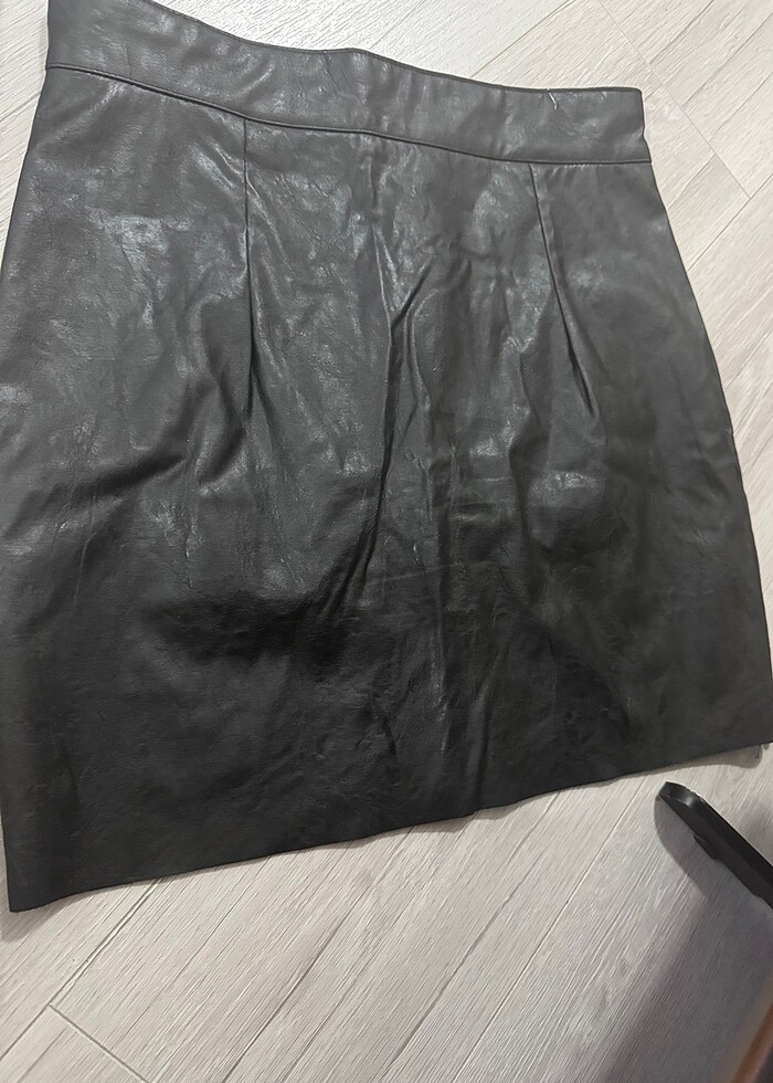 Deri mini etek - Görsel 3