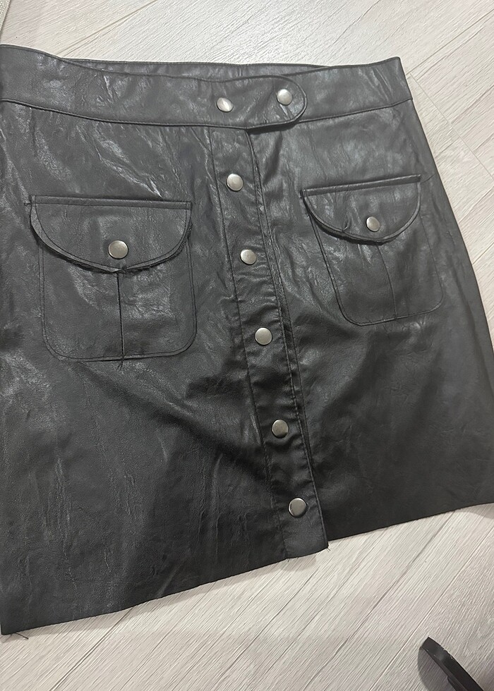 Deri mini etek - Görsel 2