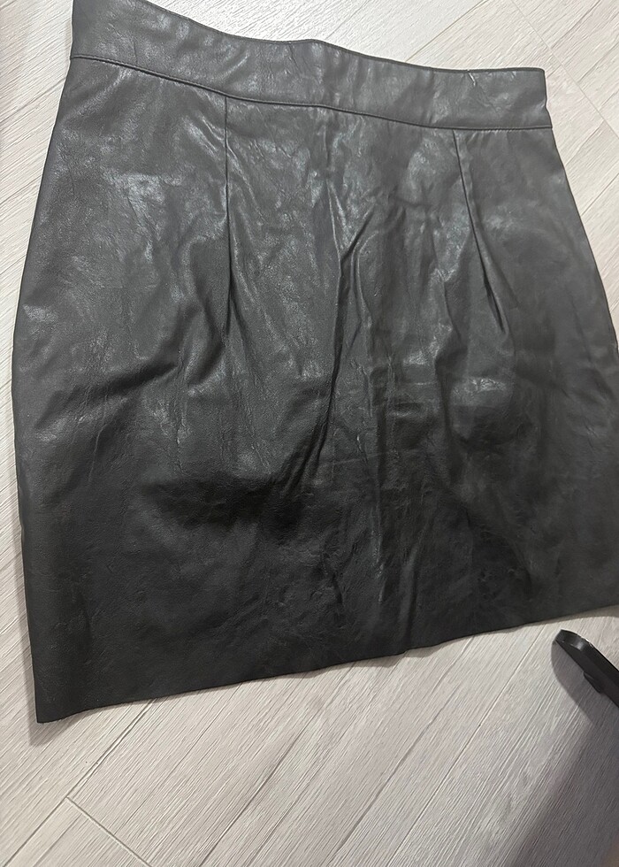 Deri mini etek - Görsel 4