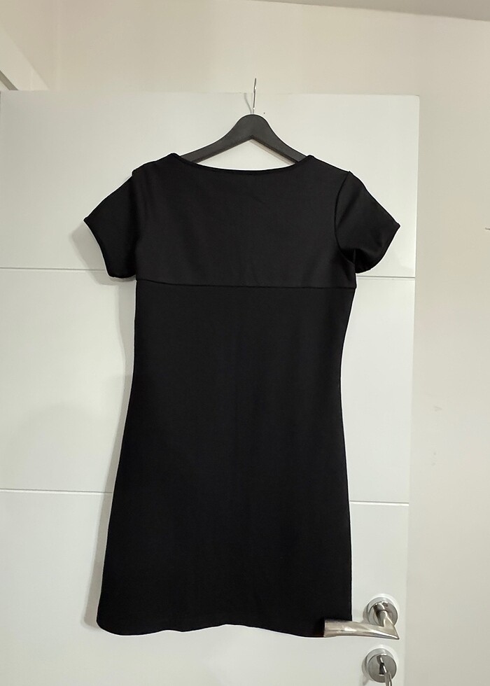 Siyah mini elbise - Görsel 4