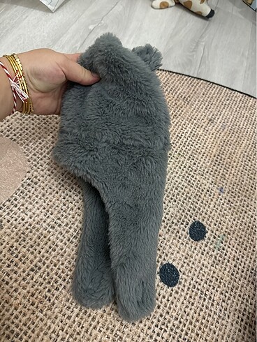 6-12 Ay, 18 cm Beden gri Renk LCW PİLOT ŞAPKA