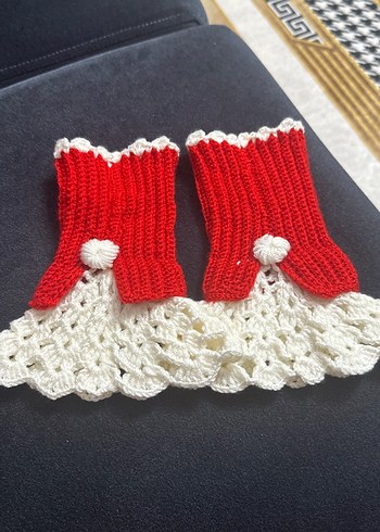 Kırmızı Örgü Kadın Eldiveni - Görsel 3